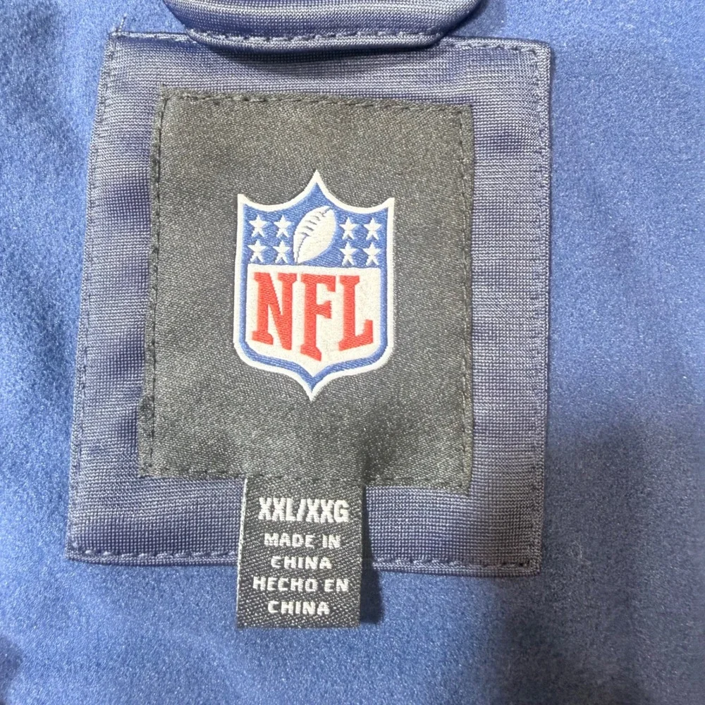 New England Patriots NFL Track Jacket Zip Up‎ Navy Red Adult XX Large